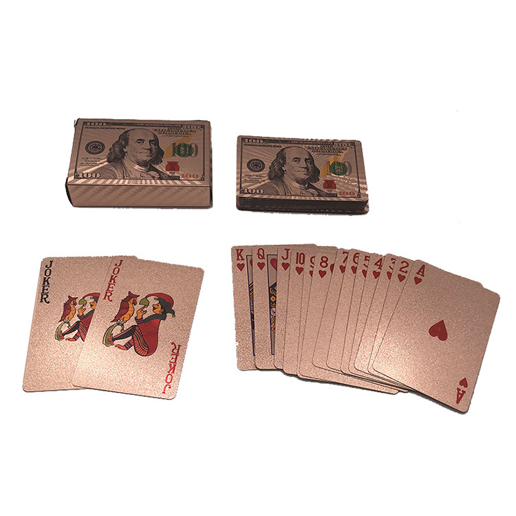 Durable cheap metal craft USA game plastic playing poker cards