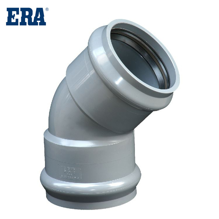 ERA pvc pressure pipe fittings with gaskets Two Faucets 45 Ddgree Elbow