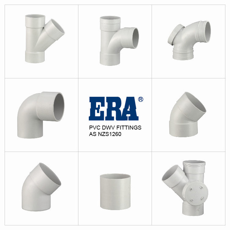 ERA AS/NZS1260 Watermark Certificate PVC DWV  TEE Fittings 88 degree junction With M/F