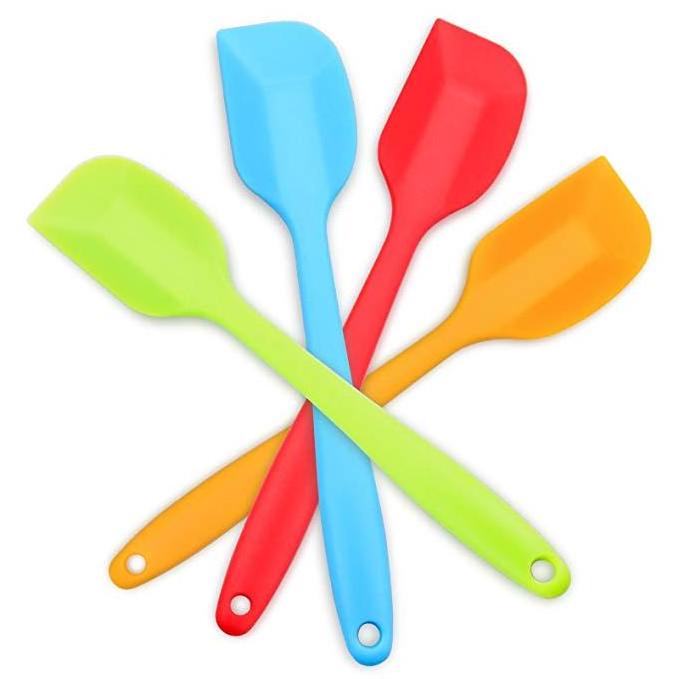 Small size Cooking Non Stick Butter Mini Kitchen Pastry Tools Heat Resistant Smoother Dough Cream Scraper Cake Silicone Spatula