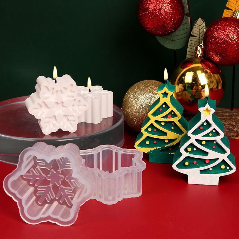 Christmas Tree Handmade Chocolate Baking Silicone Soap Candle Mold