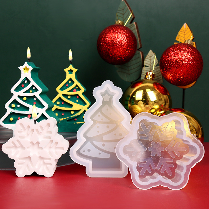 Christmas Tree Handmade Chocolate Baking Silicone Soap Candle Mold