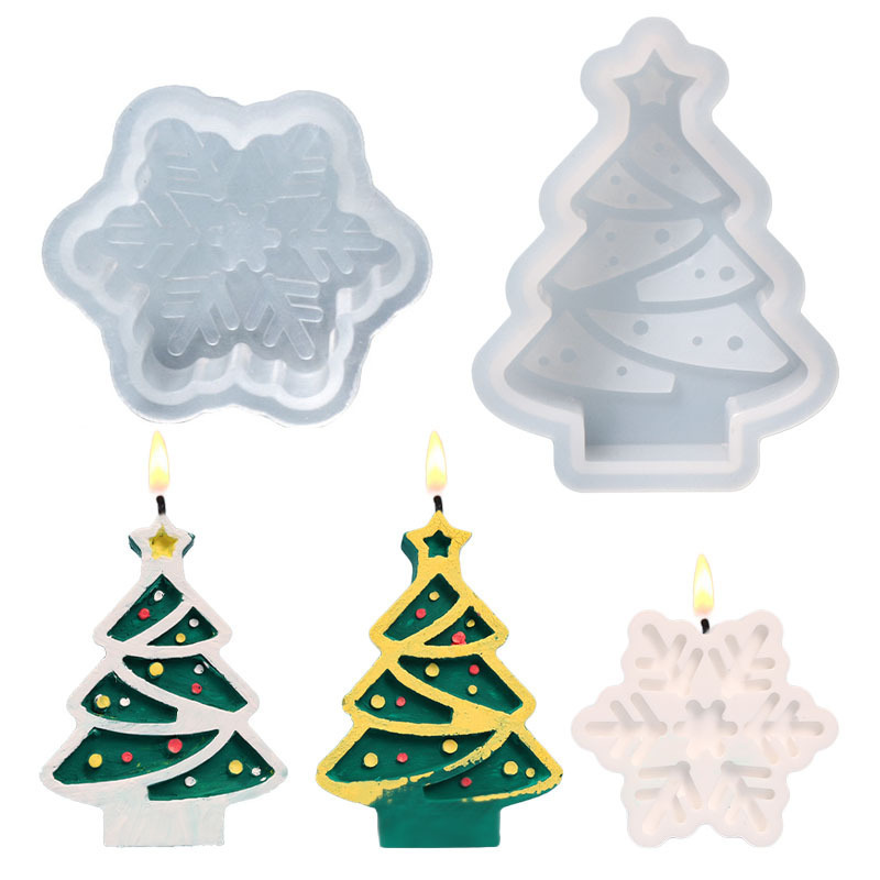 Christmas Tree Handmade Chocolate Baking Silicone Soap Candle Mold