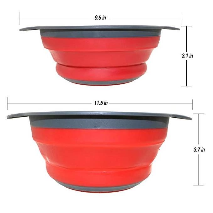 Fast response supplier Silicone Folding Drain Basket Circular Wash Basket Kitchen Tools Fruits and Vegetable collapsible Basket