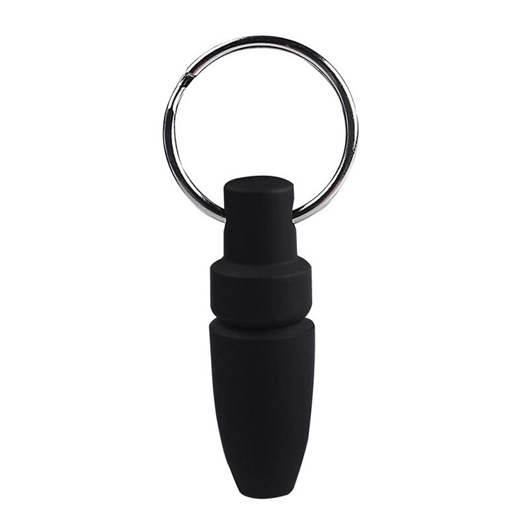 Custom Logo Hot Sale Good Quality Mini Black Color Plastic Cigar Punch Punches With Keychain