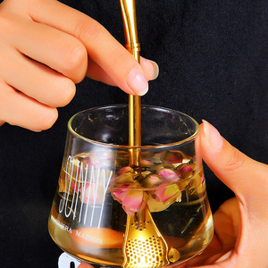 Wholesale 304 Stainless Steel Drinking Spoon Straw Filter Tea Strainer yerba mate boba tea bombilla straws