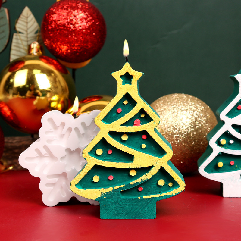 Christmas Tree Handmade Chocolate Baking Silicone Soap Candle Mold