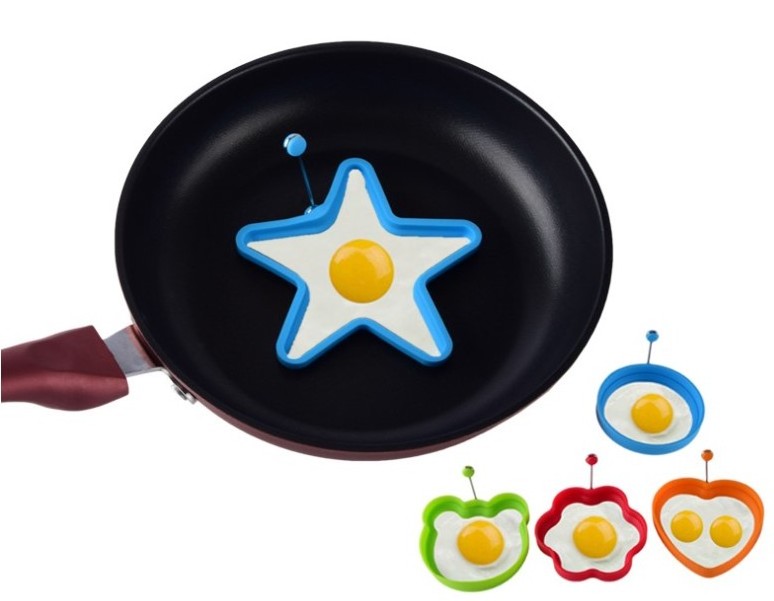 Various design silicone Egg Ring Non Stick, Egg Cooking molds, Perfect Fried Egg Mold Pancake Rings