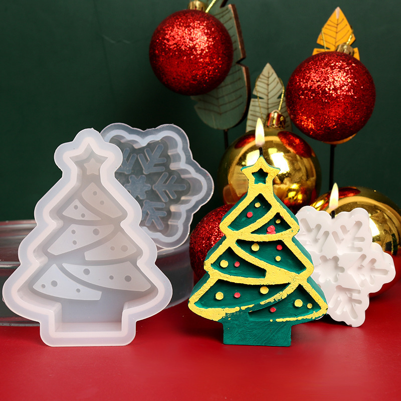 Christmas Tree Handmade Chocolate Baking Silicone Soap Candle Mold