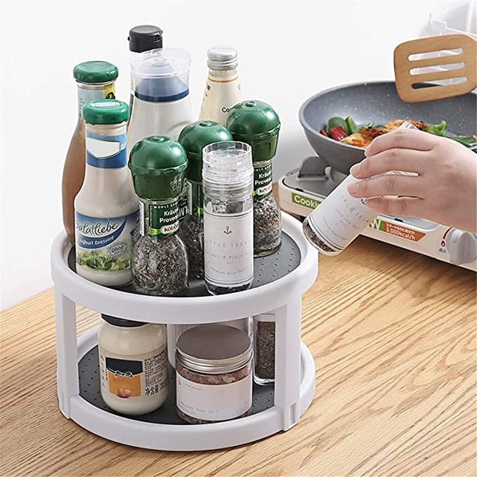 Multifunction Storage Basket Rack Wire Standing Rack With 2 2 Tier Shelves For Kitchen Spice Jars Bathroom Cosmetics Organizer