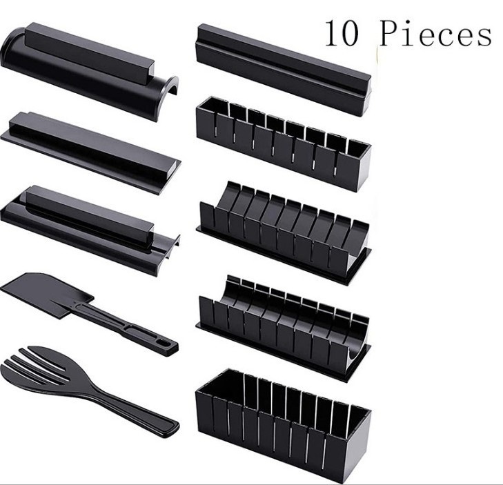 Sushi Making Kit Complete Sushi Set for Beginners 10 Pieces Plastic Sushi Maker Tool