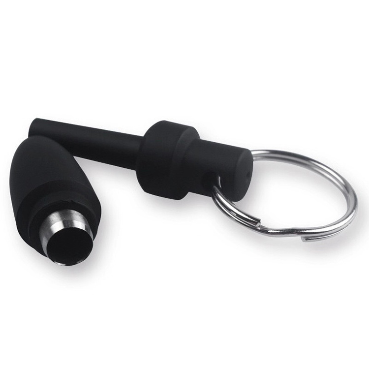 Custom Logo Hot Sale Good Quality Mini Black Color Plastic Cigar Punch Punches With Keychain