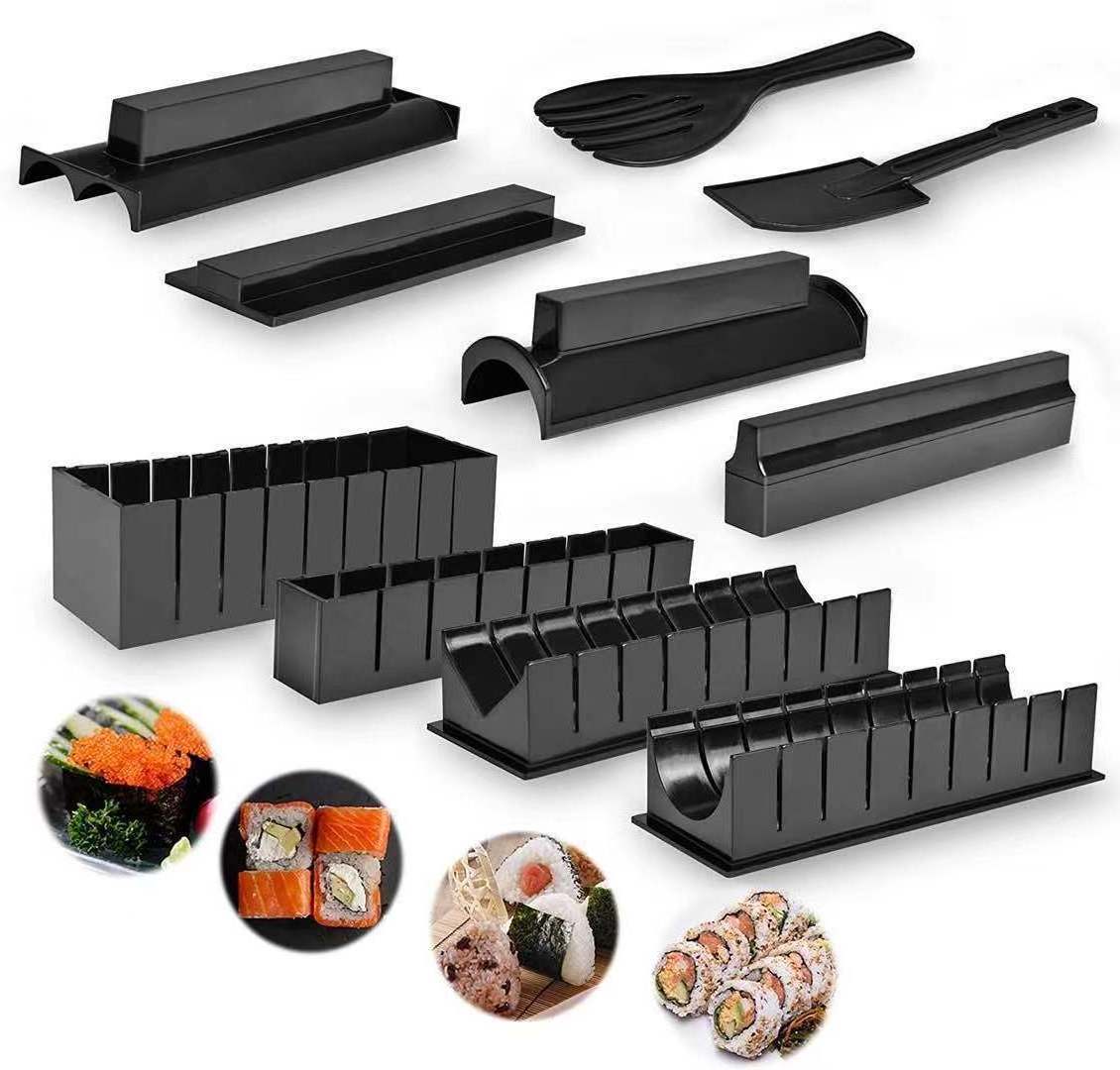 Sushi Making Kit Complete Sushi Set for Beginners 10 Pieces Plastic Sushi Maker Tool