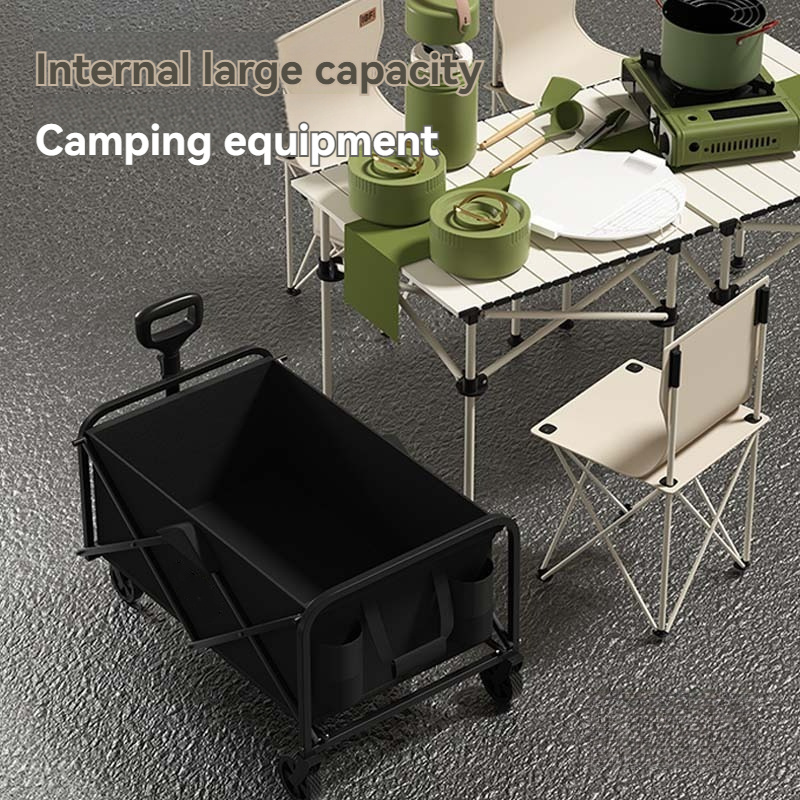 Adjustable Heavy-Duty Collapsible Folding Utility Car Wagon Outdoor Camping Cart Foldable Picnic Promotional Party Supplies