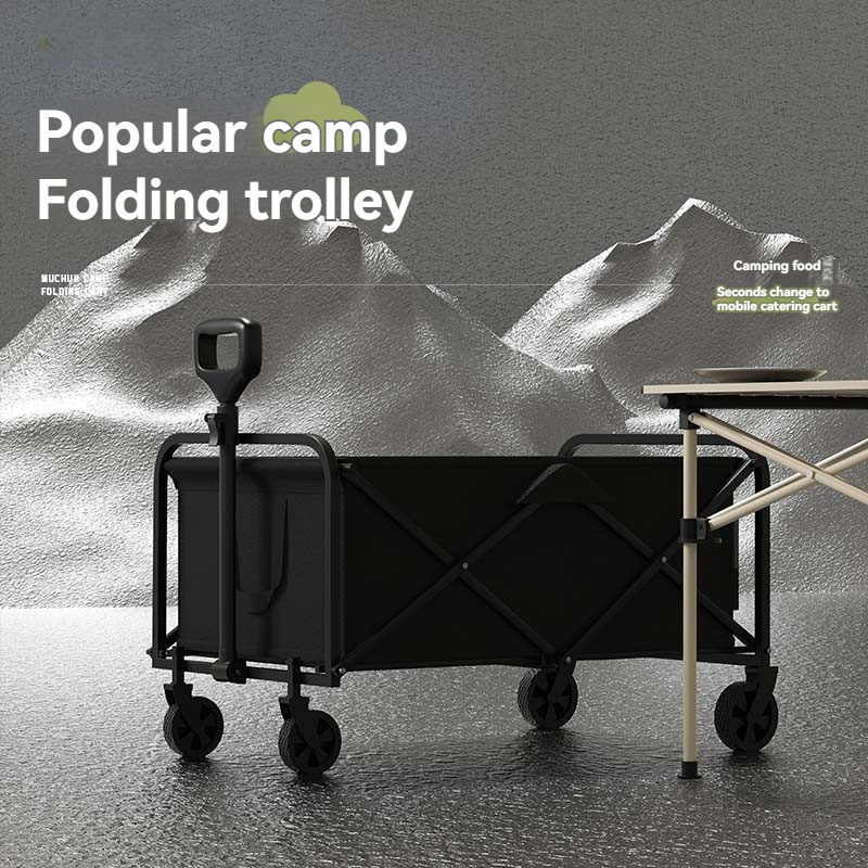 Adjustable Heavy-Duty Collapsible Folding Utility Car Wagon Outdoor Camping Cart Foldable Picnic Promotional Party Supplies