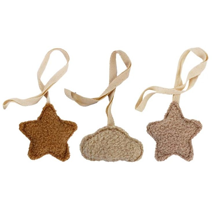 New Design Teddy Velvet Hanging Decoration Home Ornaments Customized Cute Star,Crescent Moon,Clouds Shaped