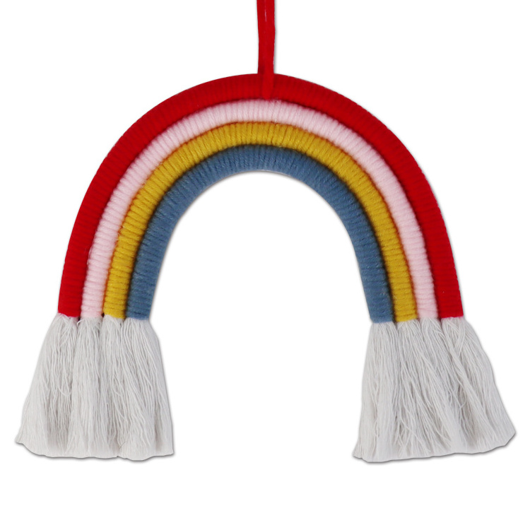 Nursery Gift Baby Room Decor Macrame  Rainbow Wall Hanging Rainbow Wall Decor