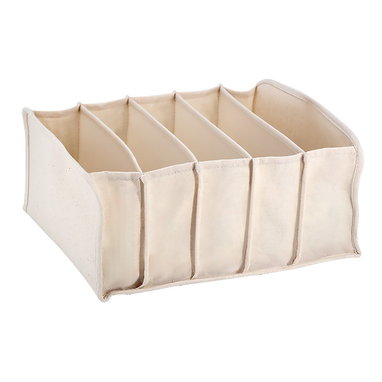 Clothes Organizer Drawers Wardrobe Compartment Separation Underwear Portable 7 Grids Storage Box