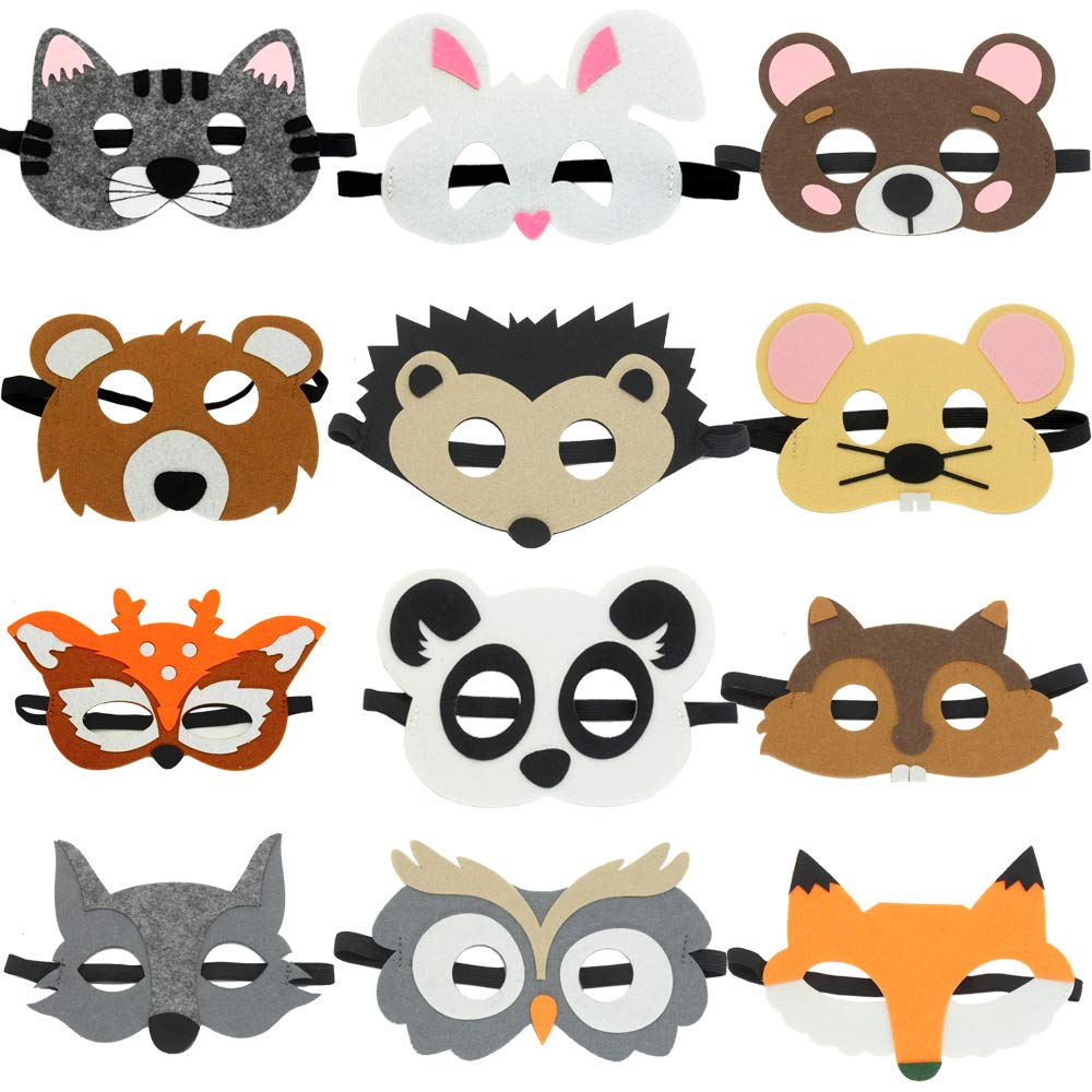 Ready to Ship Costume Felt Masks Forest Friends Felt Masks Felt Animal Mask for Halloween Christmas Birthday Party