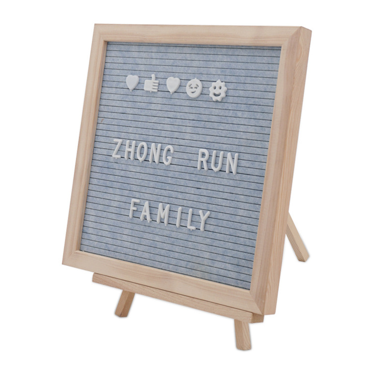 Felt Letter Board 10x10 Inches with Letters Changeable Message Board with Stand Easel Office Business Sign Felt Board Home Decor