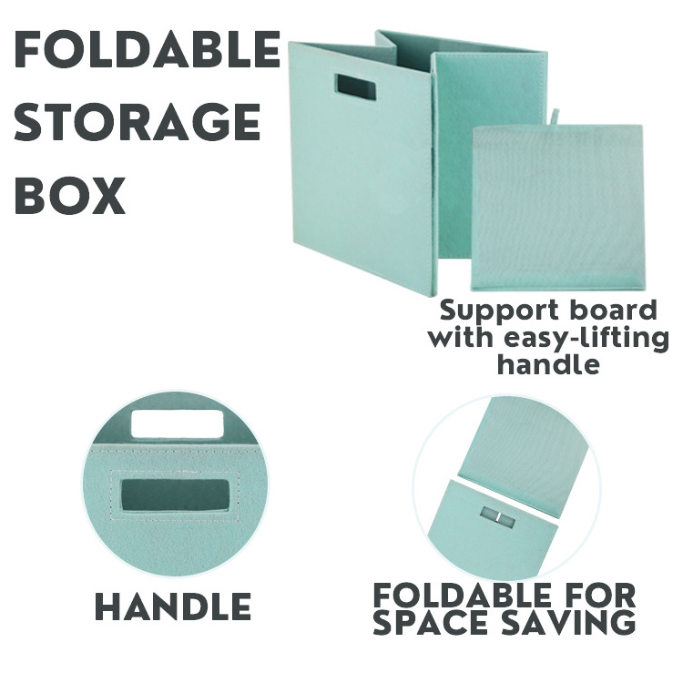 Storage Cubes Non-Woven Fabric Bins with Double Handles, Foldable Closet Organizers for Shelves