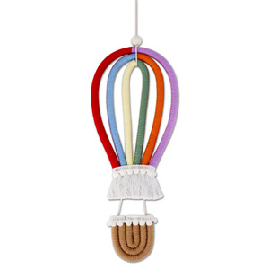 Hot-air Balloon Pendant Lanyard Design Hanging Decoration Rainbow Wall Hanging for Kids Room and Home Decor