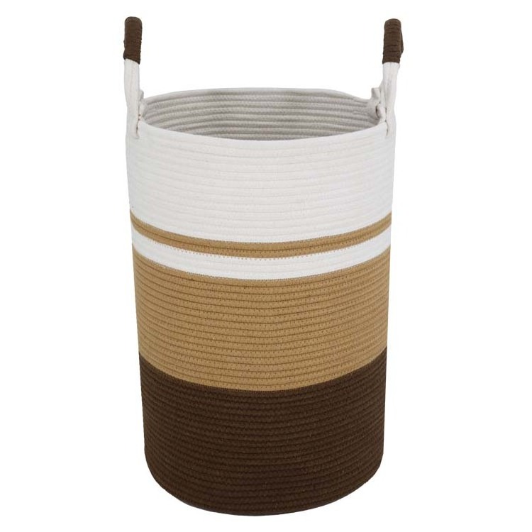 Cotton Rope Basket Baby Laundry Basket Tall Woven Baskets for Storage