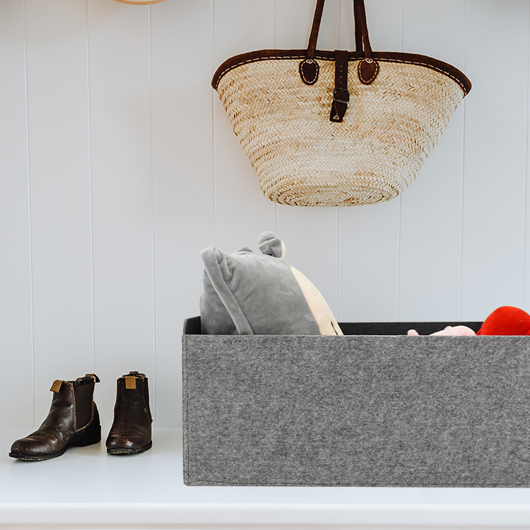 Felt Storage Bins for Closet, Storage Baskets for Shelves Organizing