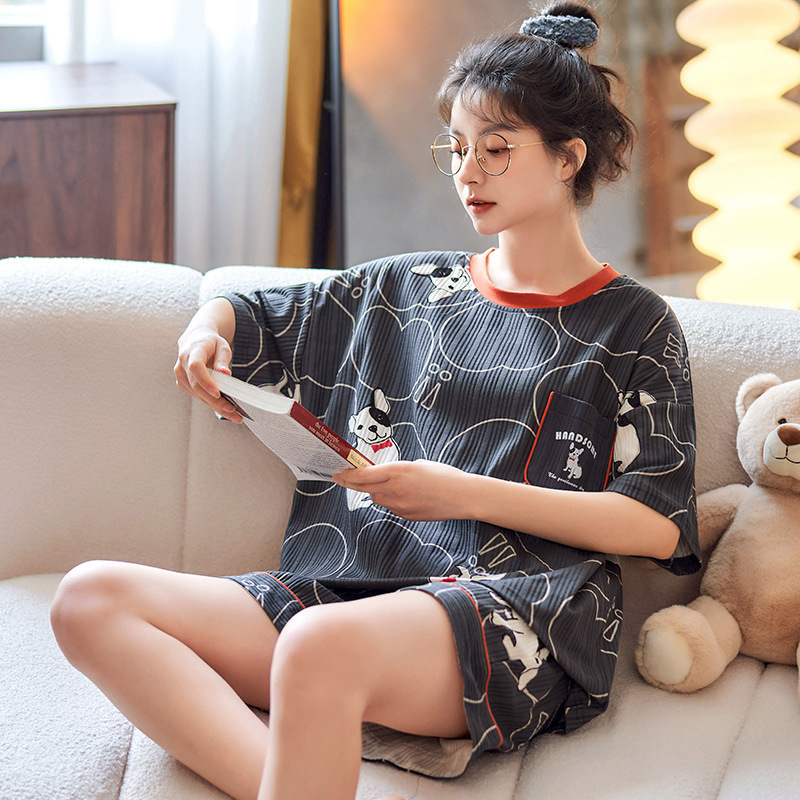 Nightgowns Baju Tidur Import China Daster Wanita Piyama Murah Pijama De Dama Pyjama Cartoon Cotton Pajama One piece Sleepwear