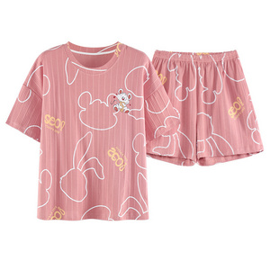 Nightgowns Baju Tidur Import China Daster Wanita Piyama Murah Pijama De Dama Pyjama Cartoon Cotton Pajama One piece Sleepwear