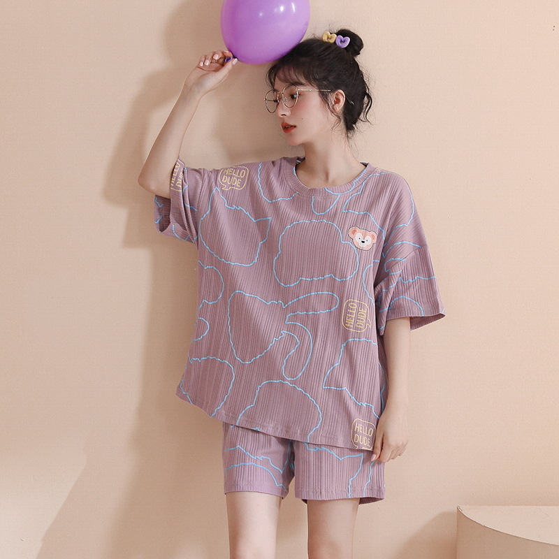 Nightgowns Baju Tidur Import China Daster Wanita Piyama Murah Pijama De Dama Pyjama Cartoon Cotton Pajama One piece Sleepwear