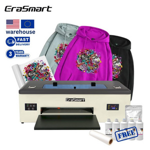 EraSmart Small Desktop A3 Inkjet T Shirt Printing Machine XP600 L1800 DX5 30cm Heat Transfer Roll Pet Film Tshirt A3 DTF Printer