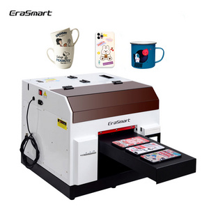 EraSmart L800 Head inkjet printers semi-automatic Flatbed UV Phone Case Printer A4 UV Printer For Small Business