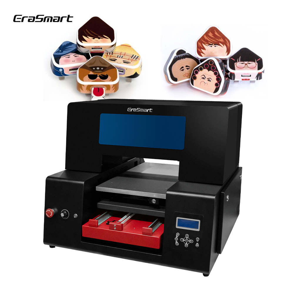 Erasmart 3360 Printer Uv Inkjet Digital Printers For Phone Case Bottle Cups Packages Logo Id Card Printing Machine