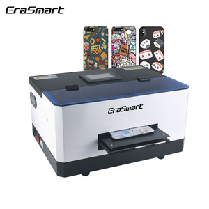 Erasmart A5 Flatbed UV Printer Machine L800 Print Head Acrylic Bottle Phone Case Printer Inkjet Printing Machine UV Printer