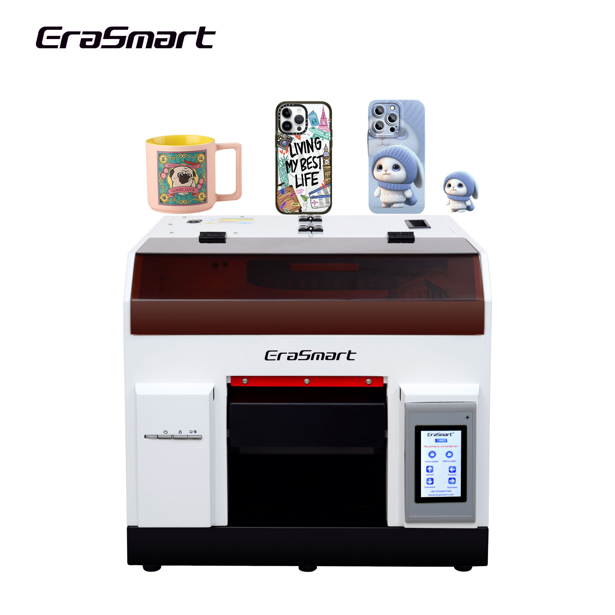 Erasmart A4 UV Printer Small business card Plastic Bag Printing Machine, Small Logo Printing Machine