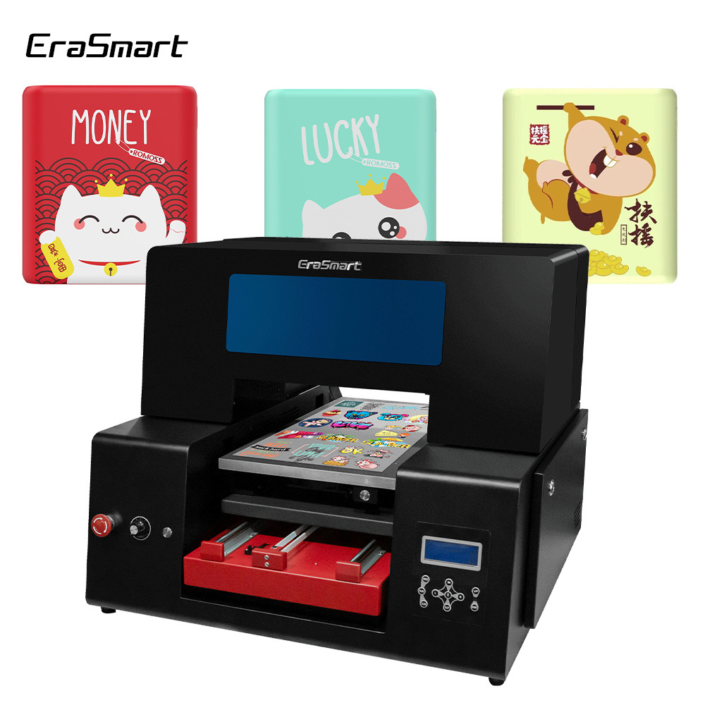 Erasmart 3360 Printer Uv Inkjet Digital Printers For Phone Case Bottle Cups Packages Logo Id Card Printing Machine