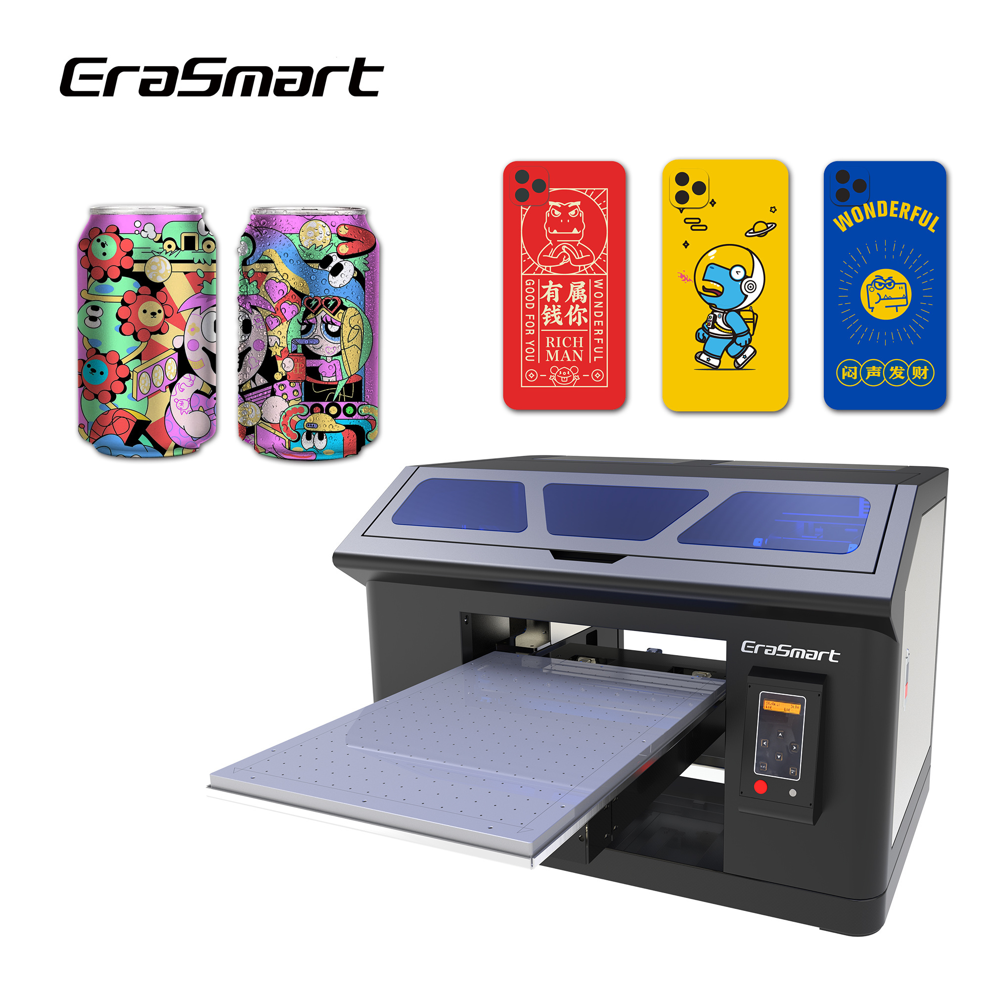 Erasmart Inkjet Uv Led Printer Roll To Roll Dtf Sticker Uv Stickers Printer Dtf Printer Machine