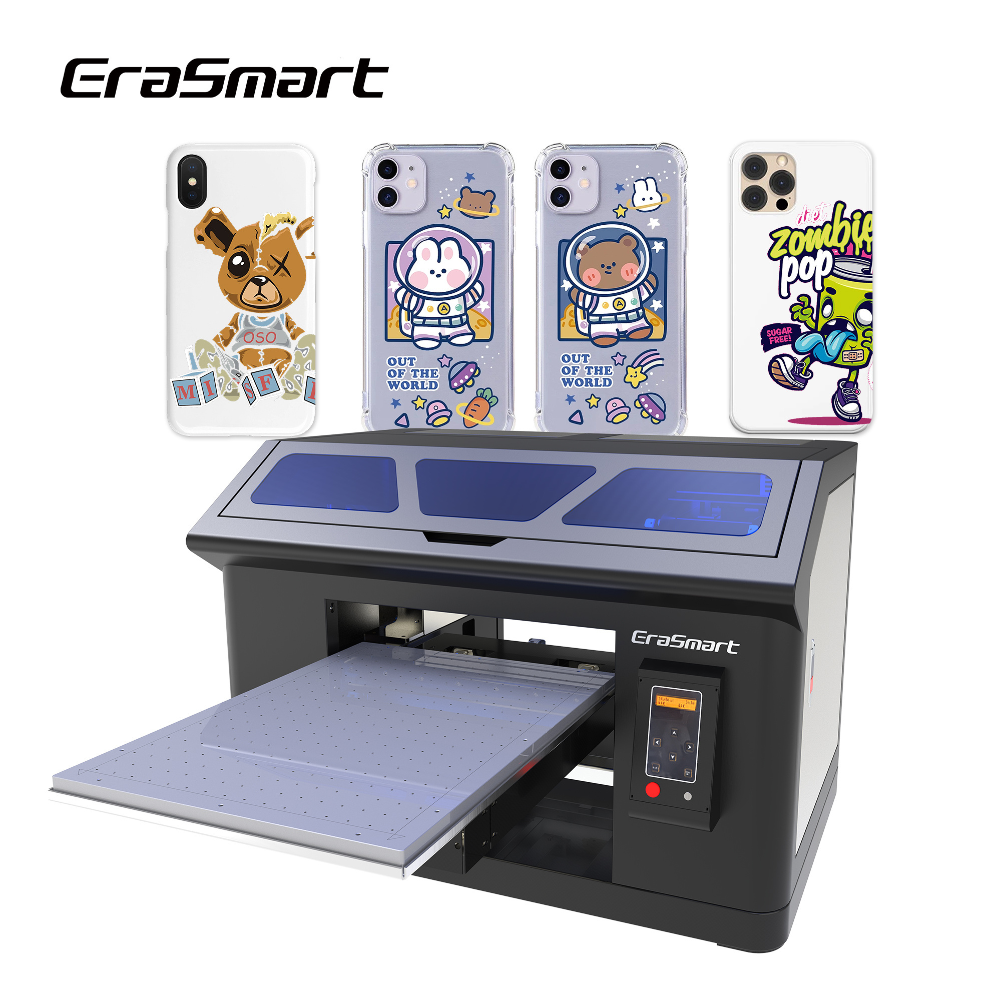 Erasmart Inkjet Uv Led Printer Roll To Roll Dtf Sticker Uv Stickers Printer Dtf Printer Machine