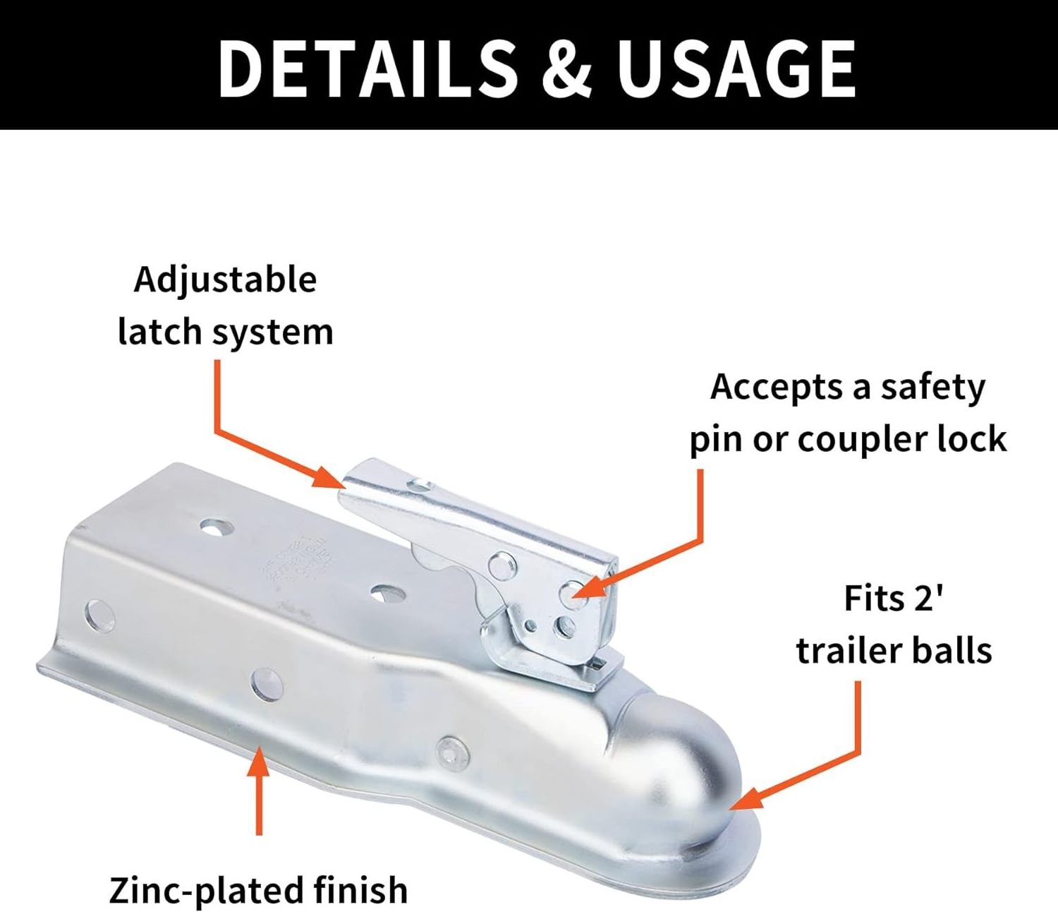 Straight Trailer Coupler for 3