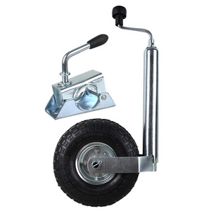 trailer caravan heavy duty 48 mm  pneumatic Jockey Wheel with clamp and steel rim