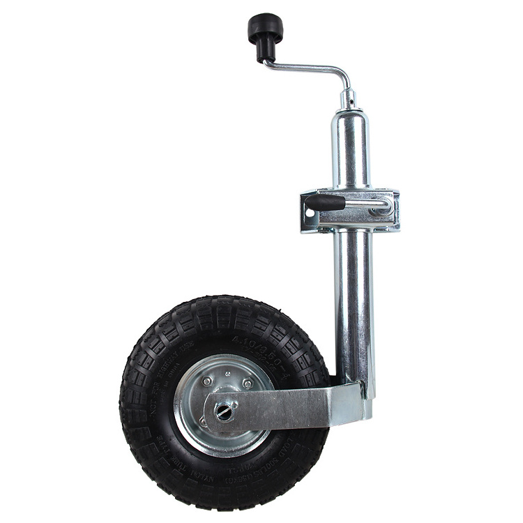 trailer caravan heavy duty 48 mm  pneumatic Jockey Wheel with clamp and steel rim