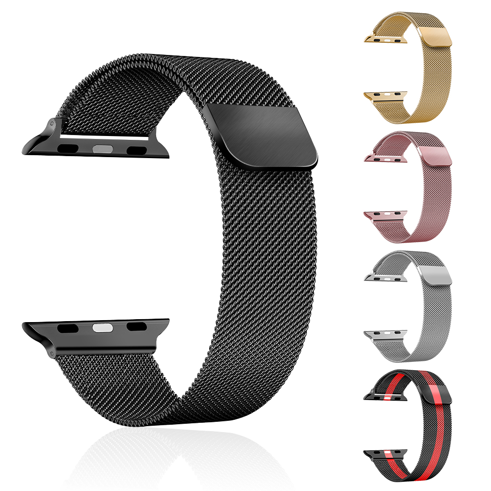 Eraysun Stainless Steel i Watch Band Magnetic Strap for Apple Watch Ultra Band Series 8 7 6 5 4 3 SE Milanese Metal Watch Band