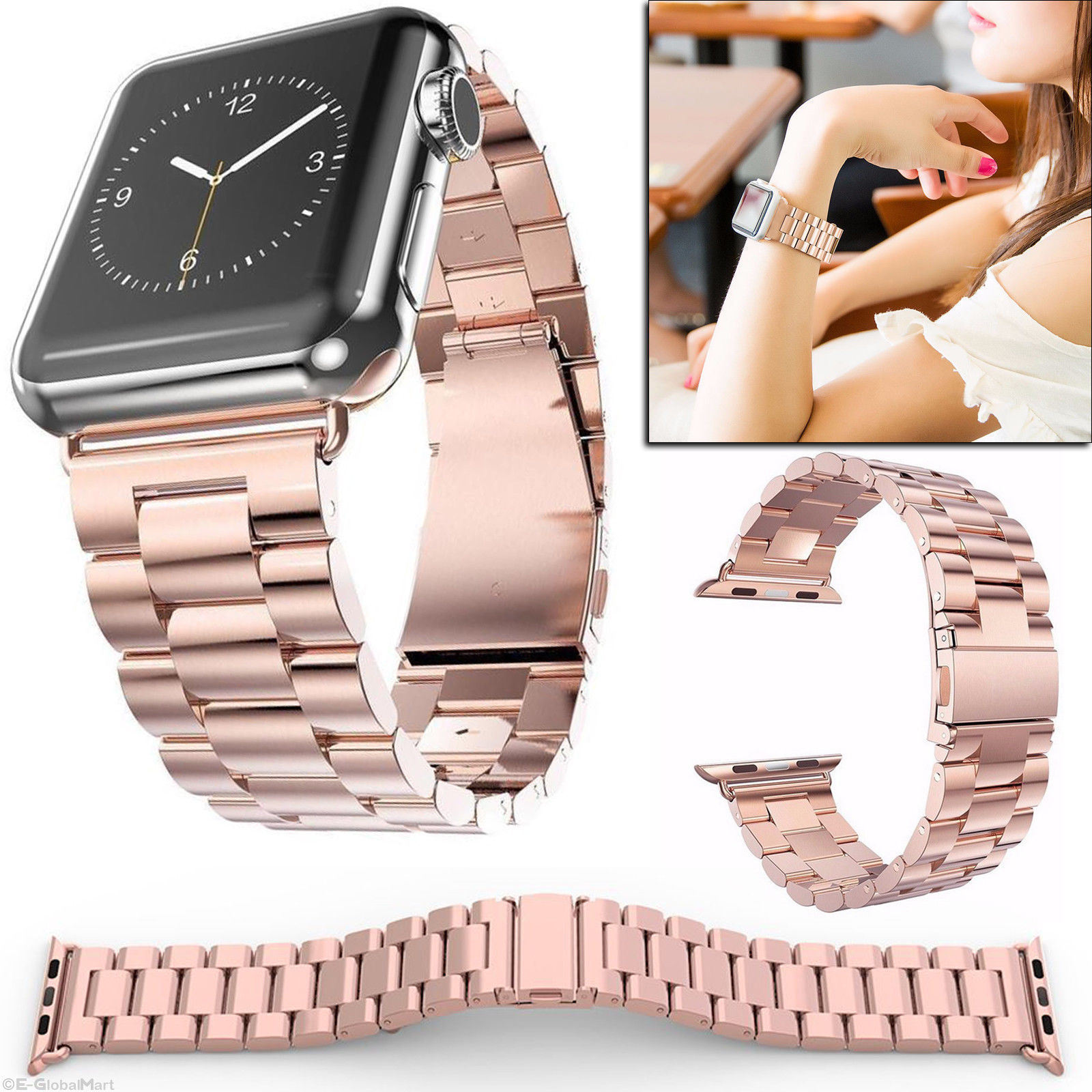 Best Sellers Classic Metal Stainless Steel Band for Apple Watch Link Bracelet Strap for IWatch Series 1 2 3 4 Watchband