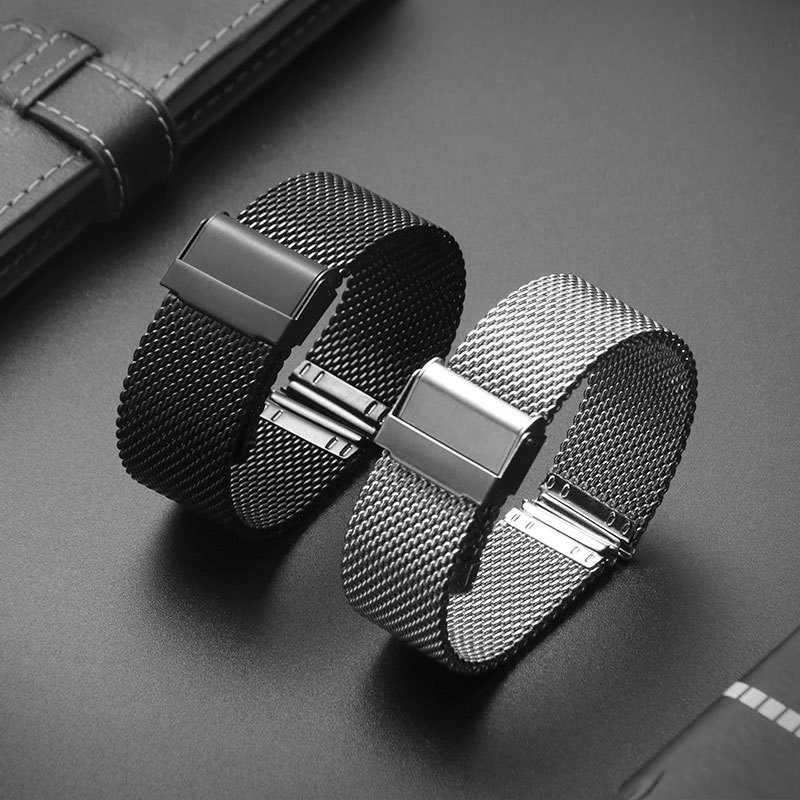 Luxury Stainless Steel Mesh Belt 20mm 22mm Fitness Metal Watch Band