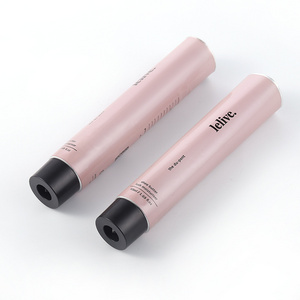 Custom Cosmetic Metal 100% Aluminum Pink Tube Makeup Body Eye Cream Skincare Packaging Tube