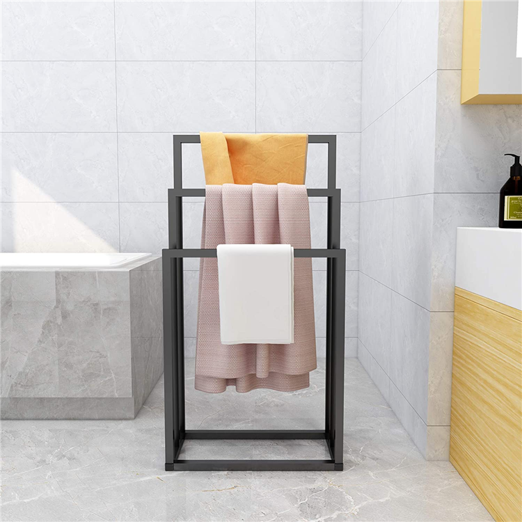 Metal Freestanding Towel Rack 3 Tiers Hand Towel Holder Organizer for Bathroom