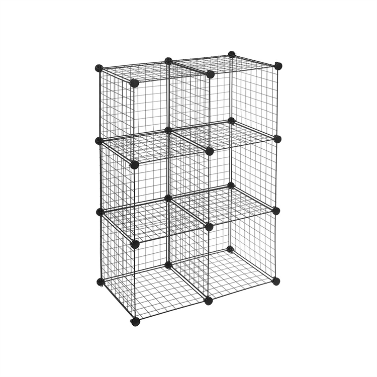 Homeries Diy Cube System Closet Cabinet And Modular Metal Storage Shelving Grids Cubes Wire Mesh Shelves And Rack