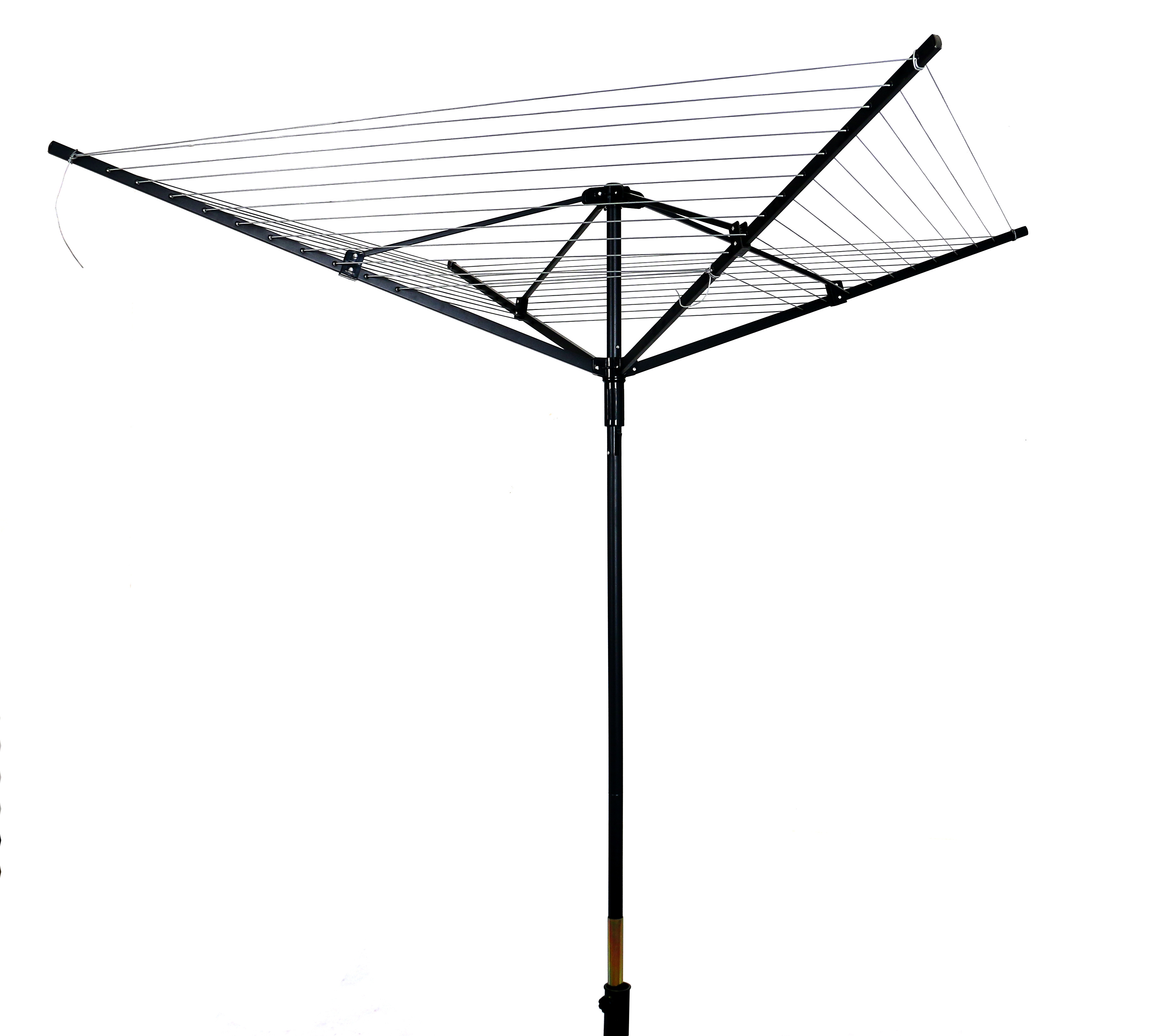 Large Outdoor Standing Clothes Line Dryer 4 Arms Adjustable Rotary Airer Hanging Drying Rack