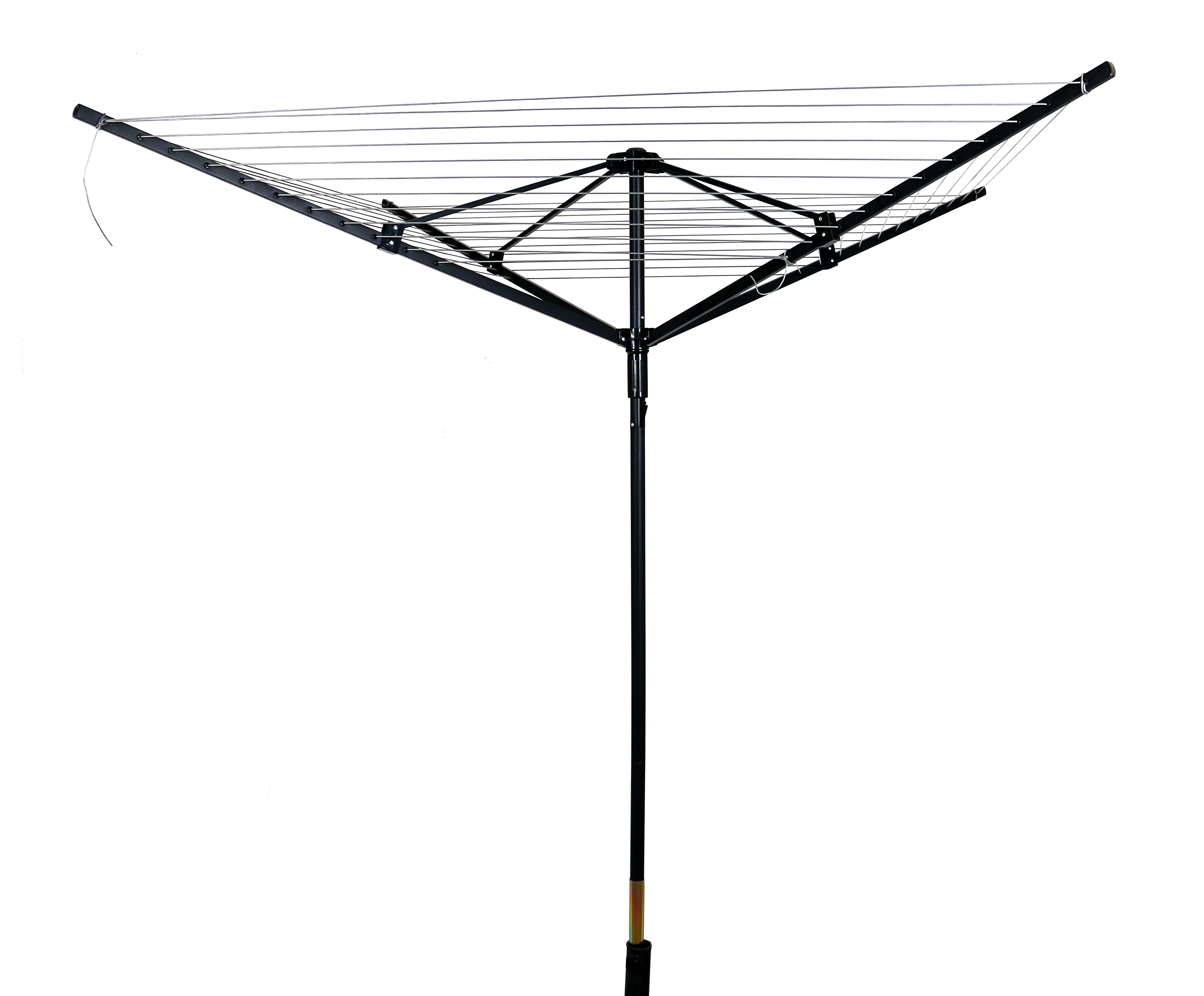 Large Outdoor Standing Clothes Line Dryer 4 Arms Adjustable Rotary Airer Hanging Drying Rack